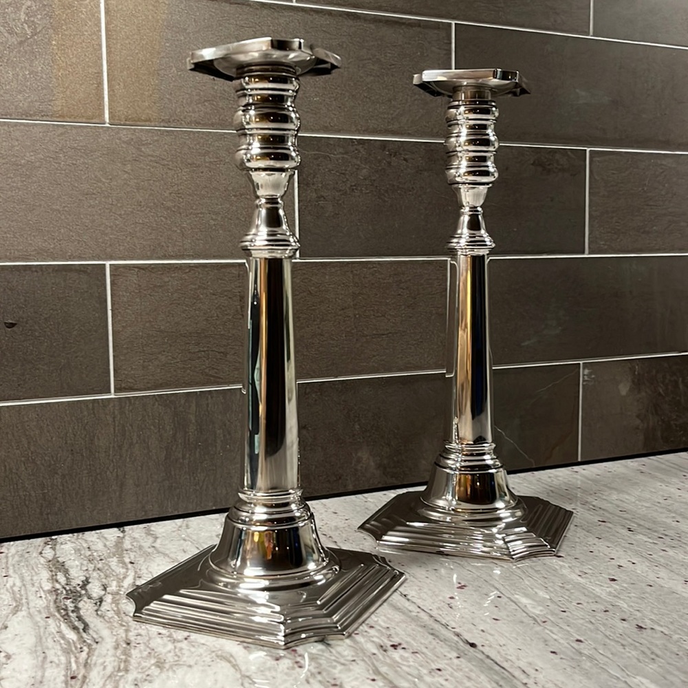 Cartier Sterling Silver Candlesticks